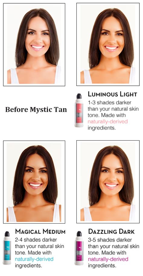 mystic spray tan shades chart.